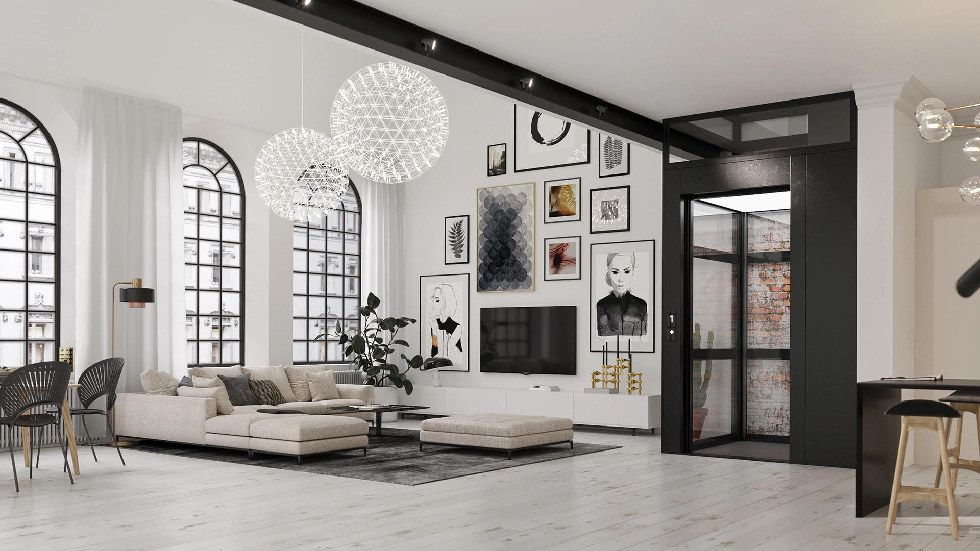 Kalea Lift Render Loft Apartment Visualization