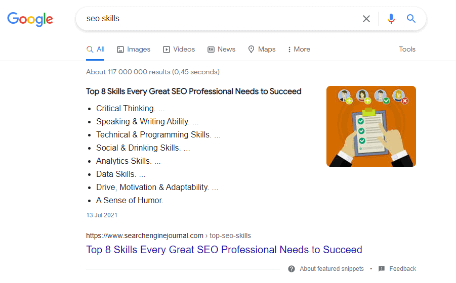 Featured Snippet SEO tips